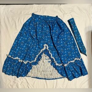 Vintage 50s 40s Square Dance swing Rockabilly western full skirt Metal Zabin zip